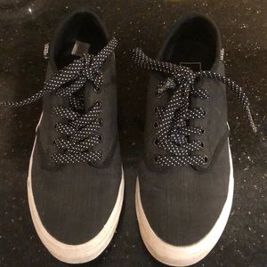 Gray vans w/ polka dot laces Size 8
